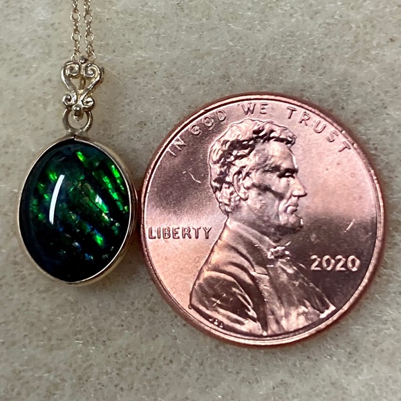 14k Ammolite Necklace - Picture 7 of 11